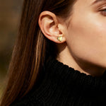 925 Sterling Silver Zircon Heart Stud Earrings 40200641