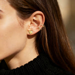 925 Sterling Silver Zircon Heart Stud Earrings 40200641