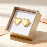 925 Sterling Silver Zircon Heart Stud Earrings 40200641