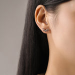 925 Sterling Silver Rainbow Zircon Bubble Cluster Ear Climbers 40200666
