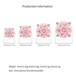 925 Sterling Silver Fireworks Cut Morganite Pink Zircon Stud Earrings 40200749