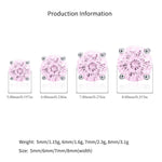925 Sterling Silver Light Pink Fireworks Cut Stud Earrings 40200751