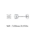 925 Sterling Silver Fireworks Cut White Zircon Stud Earrings 40200754