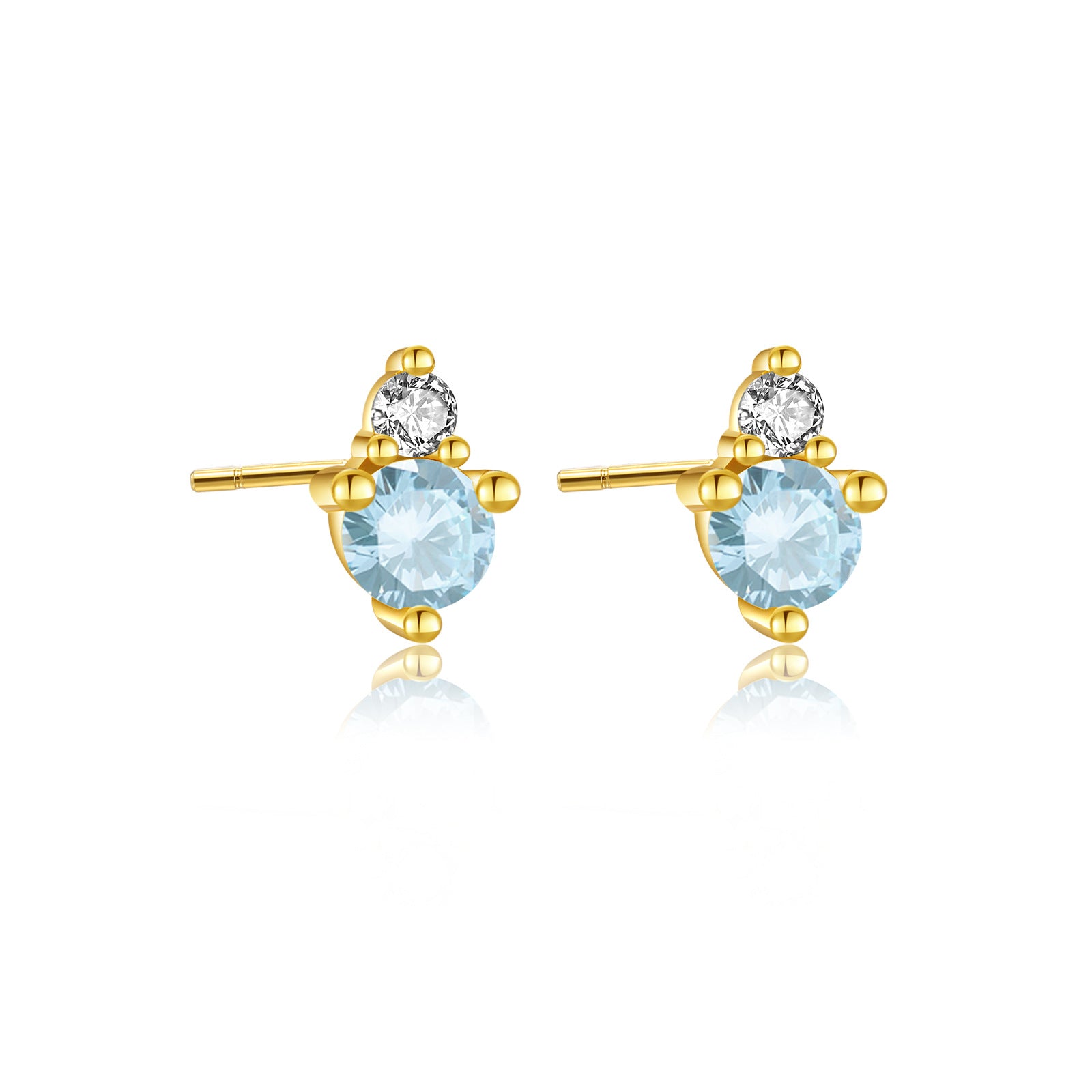 925 Sterling Silver Birthstone 3mm Stud Earrings 40200763