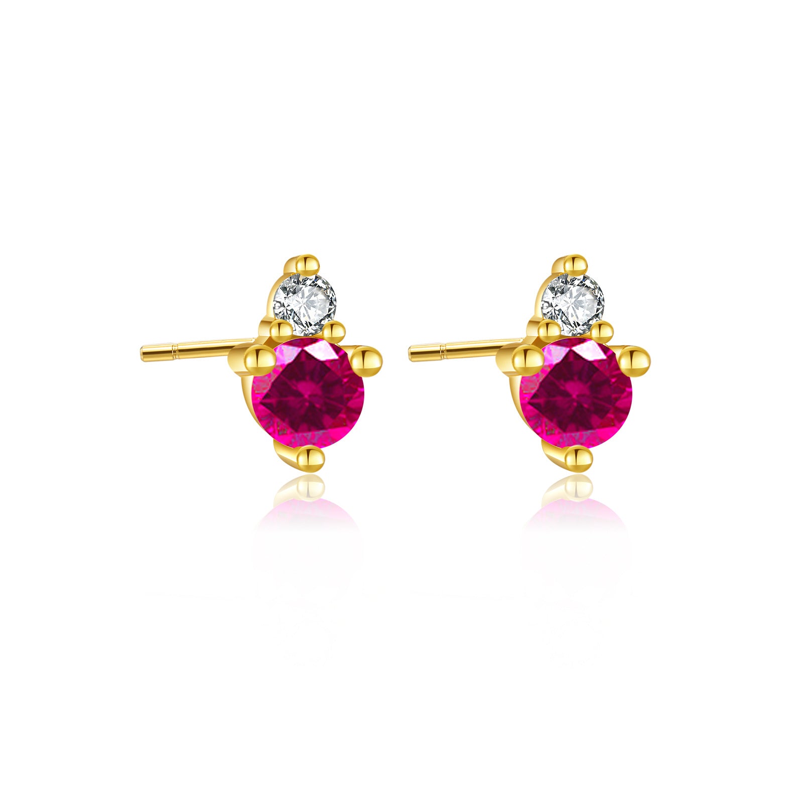 925 Sterling Silver Birthstone 3mm Stud Earrings 40200763