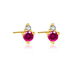 925 Sterling Silver Birthstone 3mm Stud Earrings 40200763