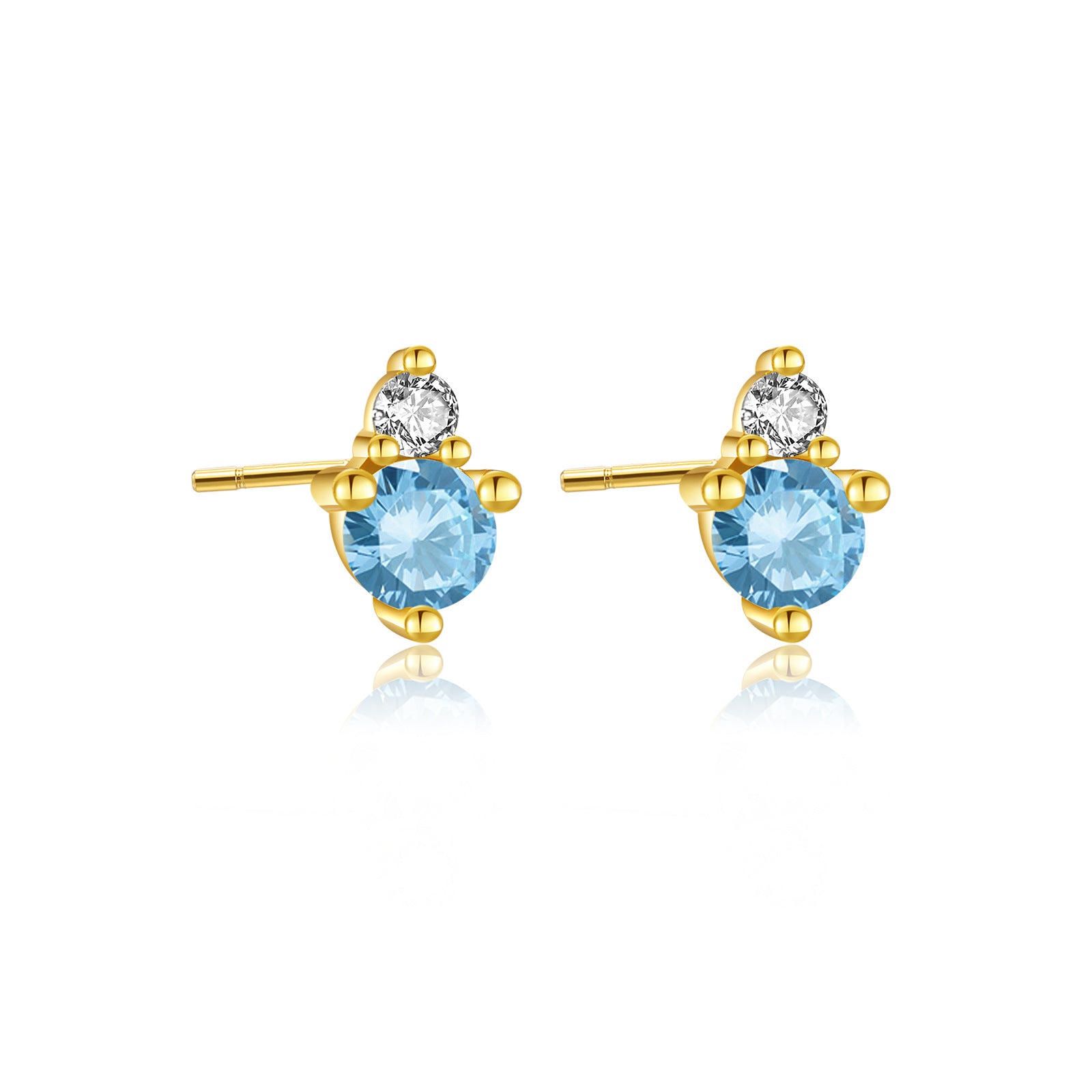 925 Sterling Silver Birthstone 3mm Stud Earrings 40200763