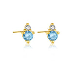 925 Sterling Silver Birthstone 3mm Stud Earrings 40200763
