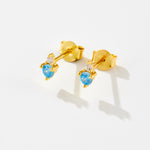 925 Sterling Silver Birthstone 3mm Stud Earrings 40200763