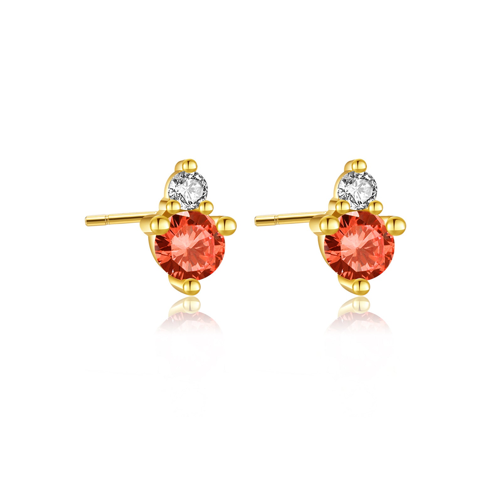 925 Sterling Silver Birthstone 3mm Stud Earrings 40200763