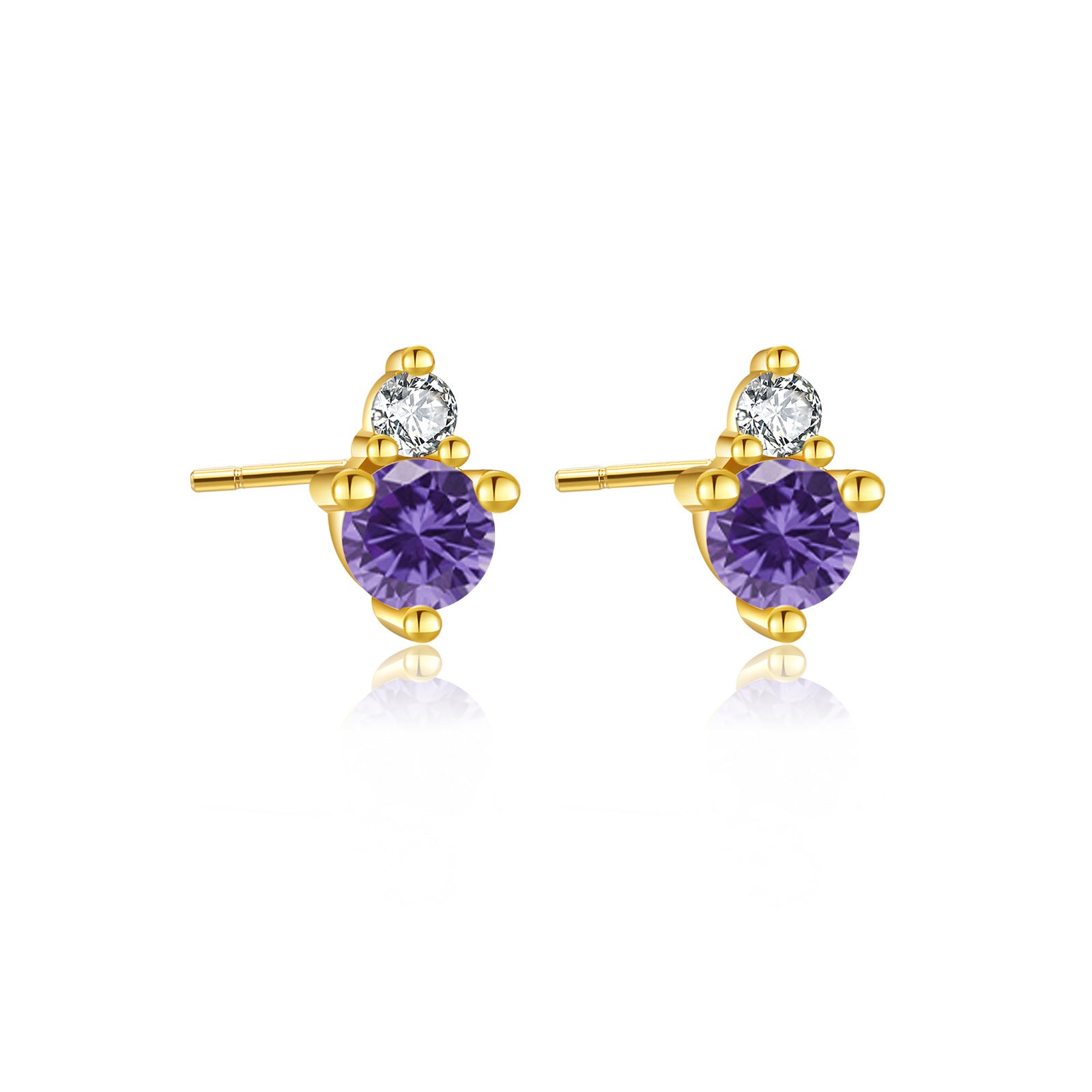 925 Sterling Silver Birthstone 3mm Stud Earrings 40200763