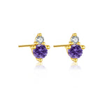 925 Sterling Silver Birthstone 3mm Stud Earrings 40200763