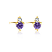 18K Yellow Gold Plated-Feb