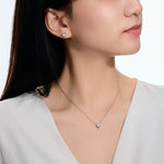 925 Sterling Silver Heart Cut White CZ Stud Earrings 40200776