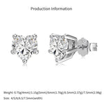 925 Sterling Silver Heart Cut White CZ Stud Earrings 40200776