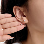 925 Sterling Silver Heart Cut White CZ Stud Earrings 40200776