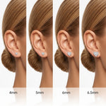 925 Sterling Silver Heart Cut White CZ Stud Earrings 40200776