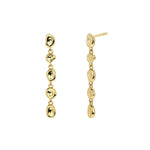 925 Sterling Silver Organic Irregular Link Linear Drop Earrings 40400139