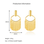 925 Sterling Silver Minimalist Chain Fringe Earrings 40400143