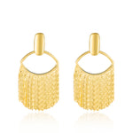 925 Sterling Silver Minimalist Chain Fringe Earrings 40400143
