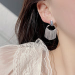 925 Sterling Silver Minimalist Chain Fringe Earrings 40400143