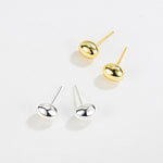 925 Sterling Silver Polished Egg-Shaped Pebble Stud Earrings 40400145