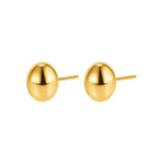 925 Sterling Silver Polished Egg-Shaped Pebble Stud Earrings 40400145