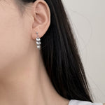 925 Sterling Silver Disc Fringe Dangle Earrings 40400152