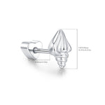 925 Sterling Silver Conch Shell Cartilage Stud 40600023