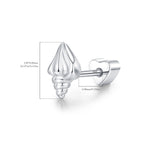 925 Sterling Silver Conch Shell Cartilage Stud 40600023