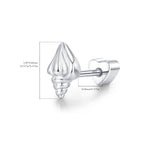 925 Sterling Silver Conch Shell Cartilage Stud 40600023