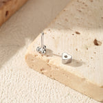 925 Sterling Silver Three Bead Cluster Flat Back Cartilage Stud 40600024