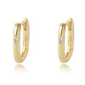 925 Sterling Silver Minimalist U-Shape Zircon Huggie Earrings 60200325