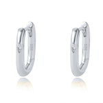 925 Sterling Silver Minimalist U-Shape Zircon Huggie Earrings 60200325