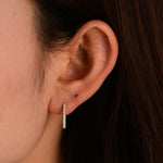 925 Sterling Silver Classic Zircon Huggie Hoop Earrings 60200328