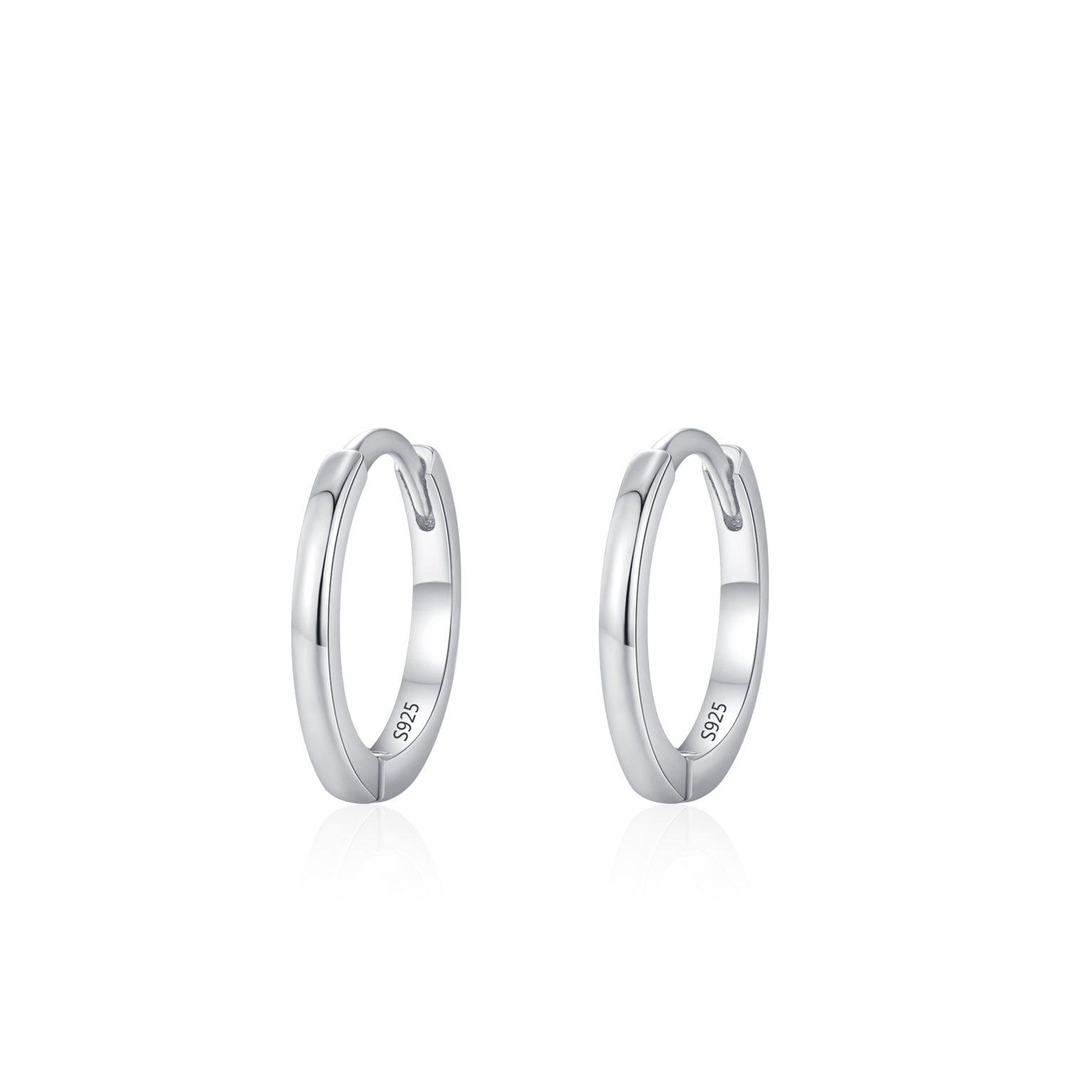 925 Sterling Silver Polished Classic Huggie Hoop Earrings 60200352
