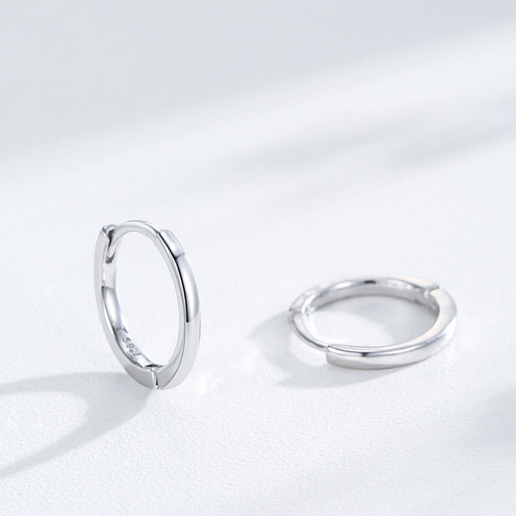 925 Sterling Silver Polished Classic Huggie Hoop Earrings 60200352