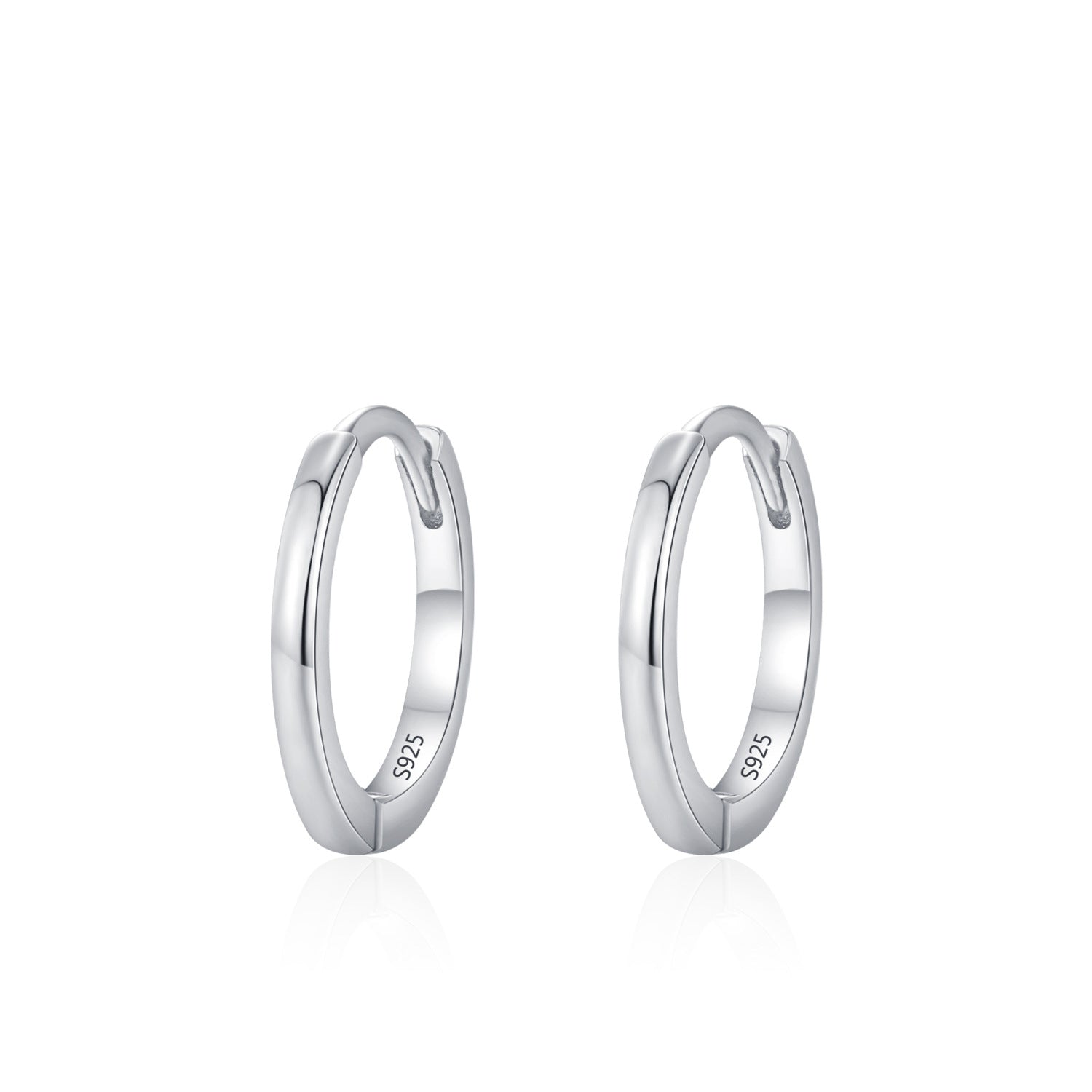 925 Sterling Silver Polished Classic Huggie Hoop Earrings 60200352