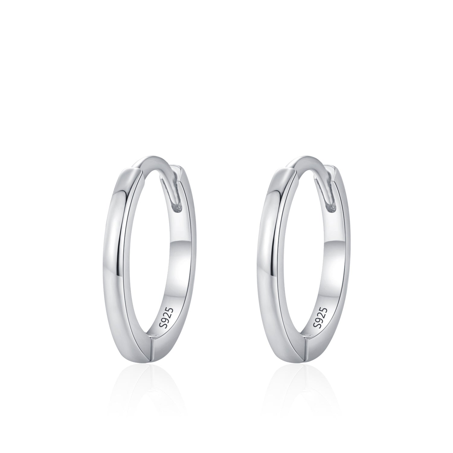 925 Sterling Silver Polished Classic Huggie Hoop Earrings 60200352