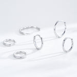 925 Sterling Silver Polished Classic Huggie Hoop Earrings 60200352