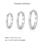 925 Sterling Silver Polished Classic Huggie Hoop Earrings 60200352