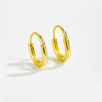 925 Sterling Silver Minimalist Smooth U-Shape Hoop Earrings 60200359