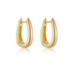 925 Sterling Silver U-Shape Huggie Hoop Earrings 60200360