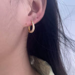 925 Sterling Silver U-Shape Huggie Hoop Earrings 60200360
