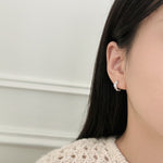 925 Sterling Silver CZ Bubble Hoop Earrings 60200362