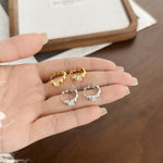925 Sterling Silver CZ Bubble Hoop Earrings 60200362