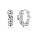 925 Sterling Silver CZ Bubble Hoop Earrings 60200362