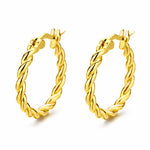 925 Sterling Silver Twisted Rope Hoop Earrings 60400025