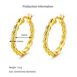 925 Sterling Silver Twisted Rope Hoop Earrings 60400025