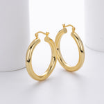 925 Sterling Silver Statement Oversized Hollow Hoop Earrings 60400026